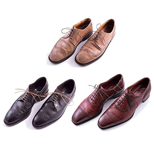 Demoda Athletic Waxed Brown Shoe Laces for Formal Shoes(Pack of 3 pair) 80cm - Image 3