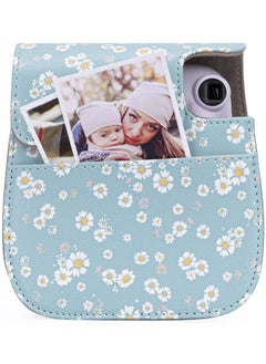 Y&D Protective Case for Fujifilm Instax Mini 11 / 9 8+ 8 Instant Film Cameras with Accessory Pocket and Detachable/Adjustable Shoulder Strap (Daisy Dark Blue)  - Image 4