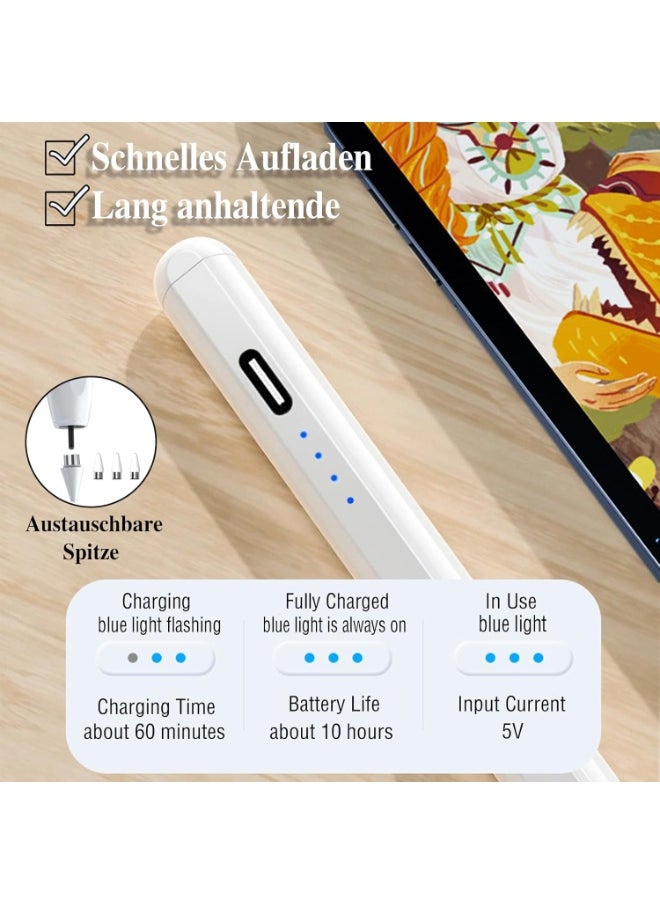 Universal Stylus Pen for Touch Screens – Rechargeable Magnetic Active Pencil with POM Tip for Tablets and Smartphones  - Image 2