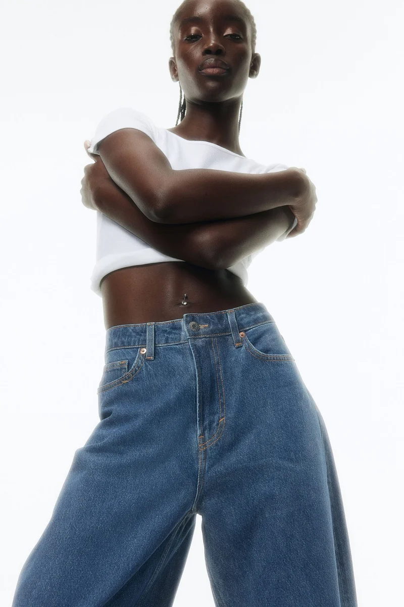 H&M Barrel High Jeans