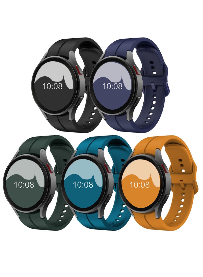 SYOSI 5 Pack Band Compatible with Samsung Galaxy Watch 5/ Galaxy Watch 5 Pro 45mm/ Galaxy Watch 4 40mm 44mm/ Galaxy Watch 4 Classic 42mm 46mm - Image 1