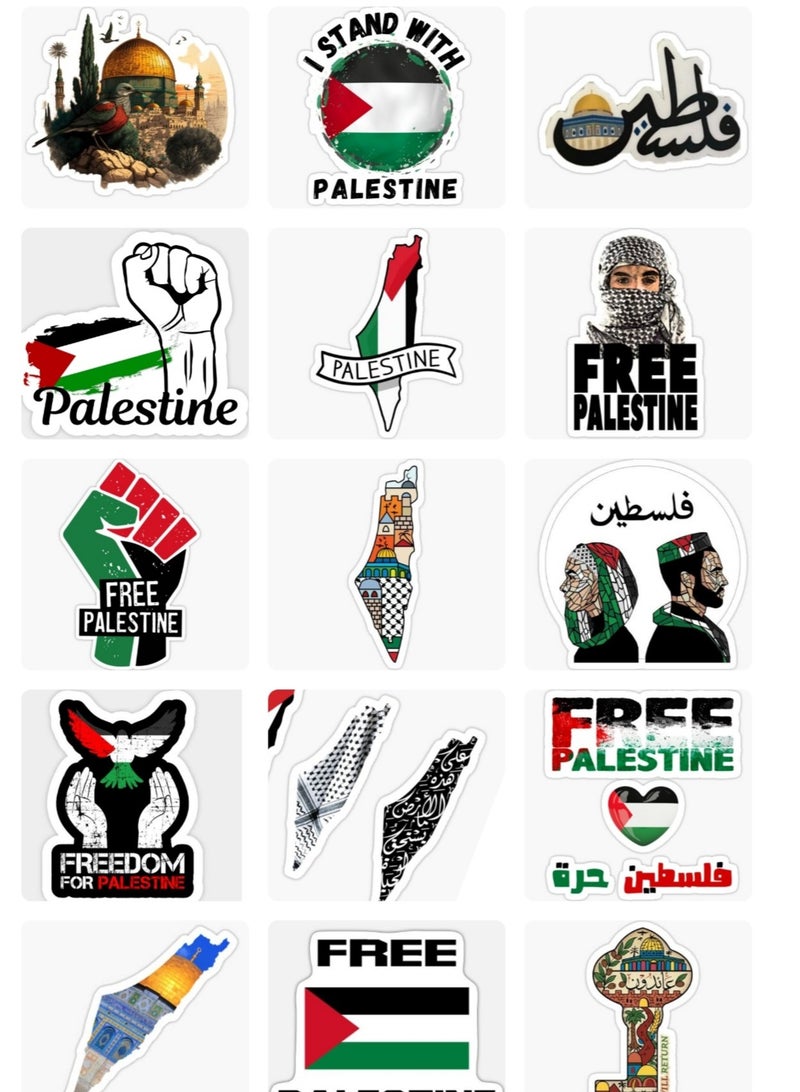 50 pieces Support palestine variety Stickers for kids and school