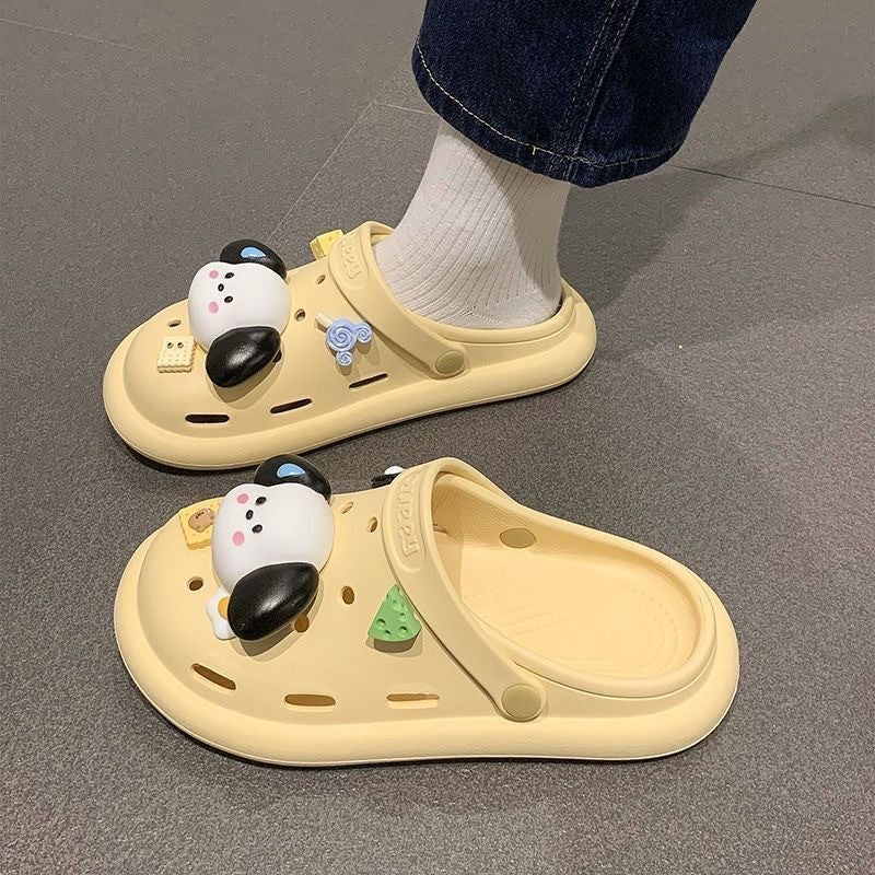 Slippers Women Summer Wear Cartoon Cute Explosion Non-Slip Girl Nurse Soft Bottom Hole Shoes Women - Image 3