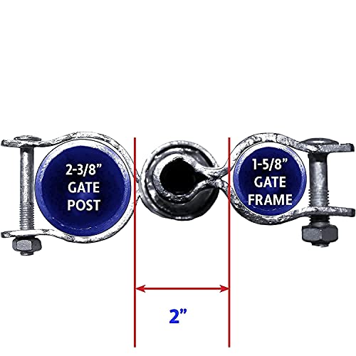 Jake Sales Chain Link Gate Spring Closer for 1-5/8" OD Gate Frame and 2-3/8" OD Gate Post - Self Closing Gate Spring Closer - Gate Closer Includes Bolts - Image 2