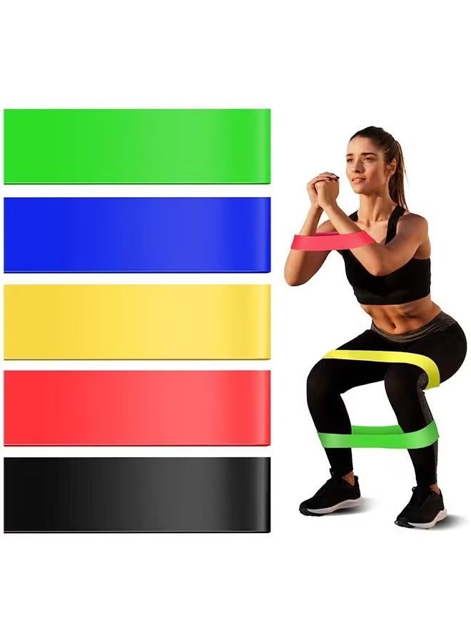 5-Piece Resistance Band fitness Strength Training Rubber Loops Bands,Yoga Exercise Pull Rope Elastic Bands for Fit - Image 1