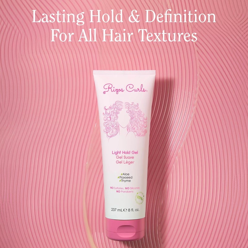 Rizos Curls جل ريزوس كيرلز للسفر بتثبيت خفيف، يحدد مع تثبيت مرن، خالي من القشور وبدون تجاعيد للشعر الكثيف، يرطب ويقاوم الرطوبة مع الألوة فيرا وبذور الكتان، 2.5 أونصة - Image 3