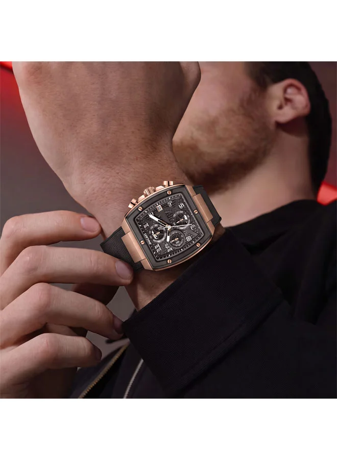 Ducati Black Traverse Black Dial, Silicone-Nylon Strap, Chronograph Watch for Men, 42mm for Men | Best Price UAE
