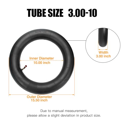 FVRITO 2.75/3.00-10 3.00x10 2.50x10 80/100-10 Inner Tube for XR50 XR70 CRF50 CT70 EZ90 Cub Razor RSF650 KLX110 DRZ110 50cc 70cc 90cc 110cc 125cc Dirt Pit Bike Scooter Moped - Image 3