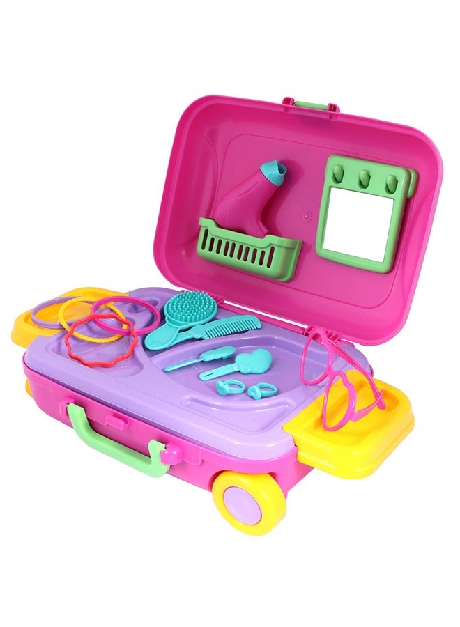 Ogi Mogi Toys Kids Hair Styling and Makeup Toy Beauty Set, 18 Pieces Hairdressing Salon Toys, Non-Toxic Pretend Role Play Toy Sets, Toys for Little Girls & Toddlers, Gift for Girls  - Image 4