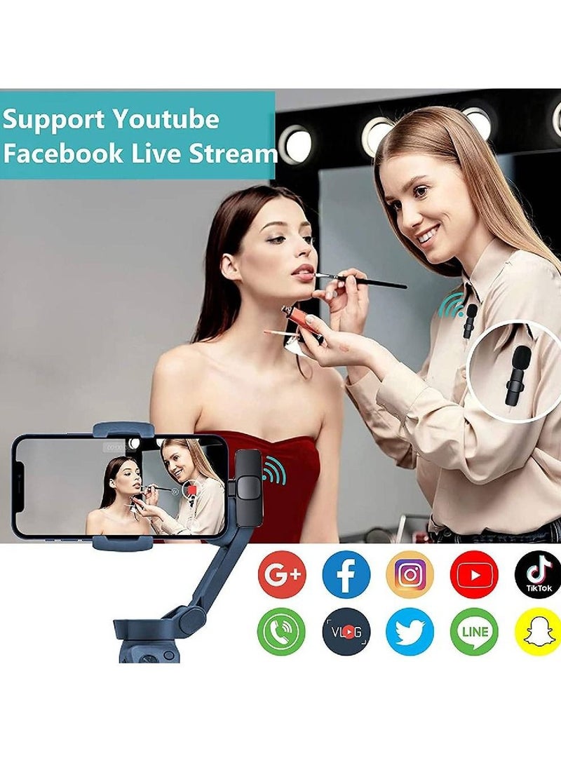 ميكروفون لافالير لاسلكي لأجهزة iPhone / iPad ، ميكروفون لاسلكي صغير قابل للتشغيل من أجل تسجيل TikTok YouTube Live ، للحد من الضوضاء / مراقبة الصوت - Image 2