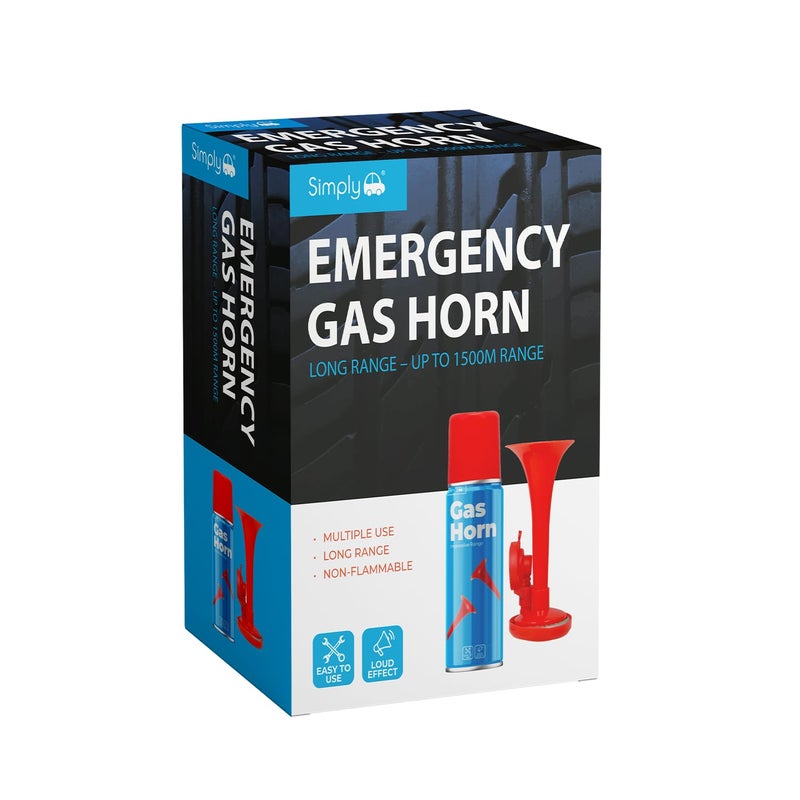 SIMPLY بوق هوائي غاز بسيط - مدى طويل للطوارئ والفعاليات - GH01، أحمر - Image 2