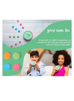 mini-u Bath Fizzy Plops for Kids - 40 x Mixed Colour Tablets, Vegan, Non-Toxic - Gentle on Skin, Mess-Free & Stress Free  - Image 2