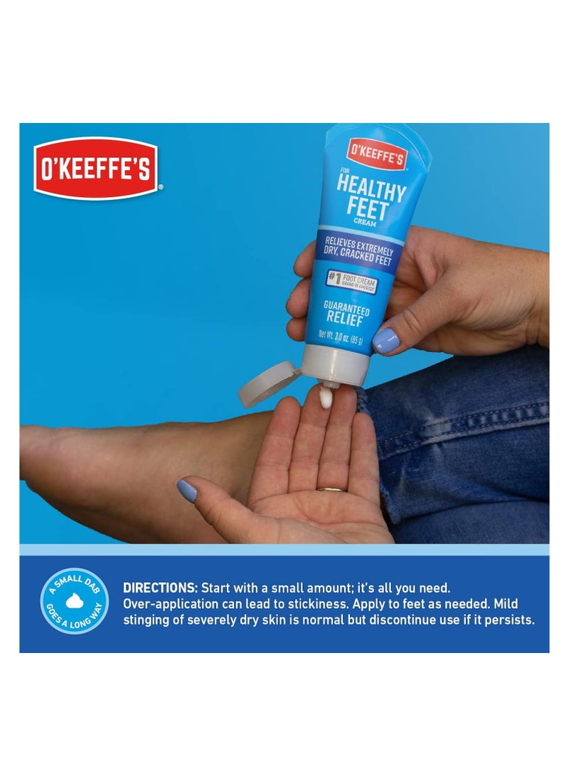 OKeeffes Healthy Feet Foot Cream Unscented 3 Oz (85 g) Multicolour 85grams - Image 5