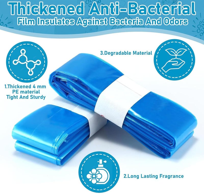 4 Pack Eco-Friendly Nappy Bin Refill Bags,Refill Foil Diaper Bucket,Disposable Diaper Bags,Maximum Capacity 270 Diapers/Smellproof/Refill Pack Compatible with All Diaper Buckets - Image 2