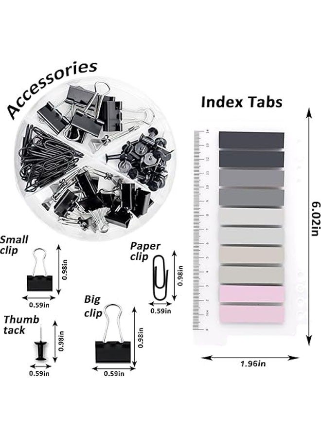 general Black Office Supplies, Black Desktop Accessories, Stapler & Tape Dispenser Set for Large Staplers, Tape Dispensers, Staple Removers, Staples, Clips - Image 2