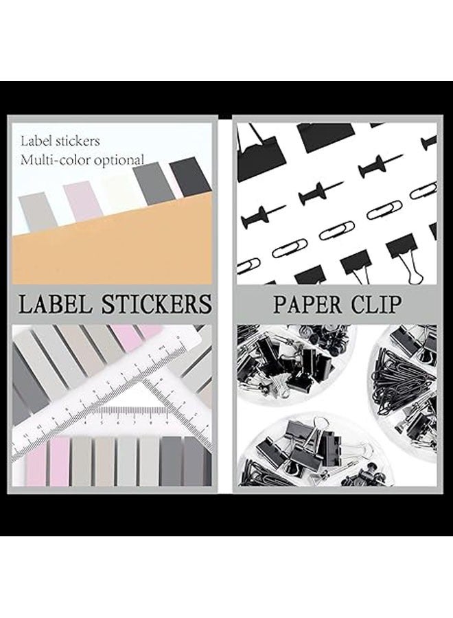 general Black Office Supplies, Black Desktop Accessories, Stapler & Tape Dispenser Set for Large Staplers, Tape Dispensers, Staple Removers, Staples, Clips - Image 4