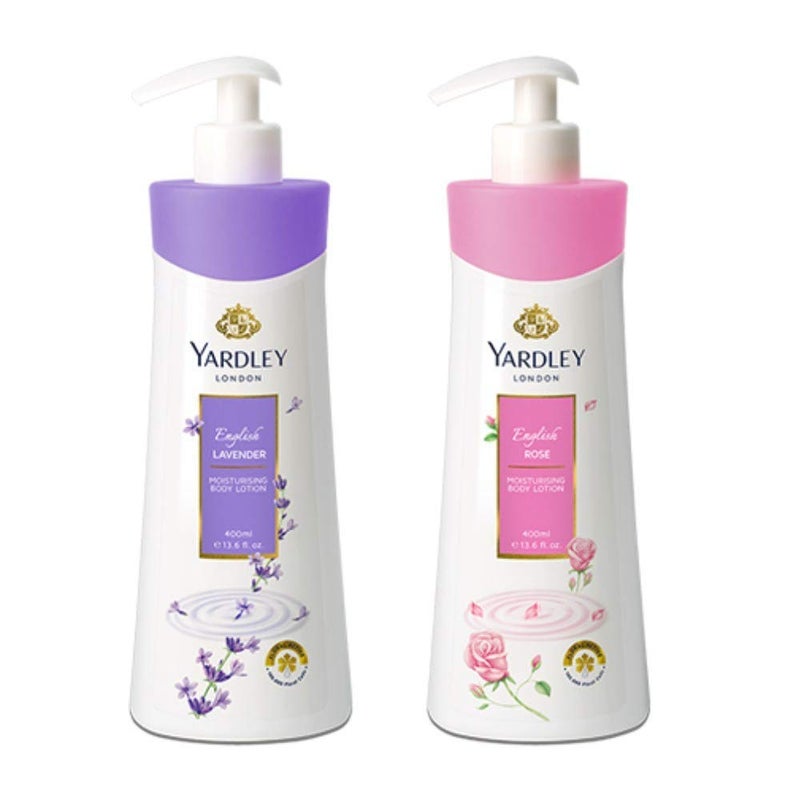Yardley London - English Rose + English Lavender Hand & Body Lotion for Women, (350ml+350ml) - Image 2