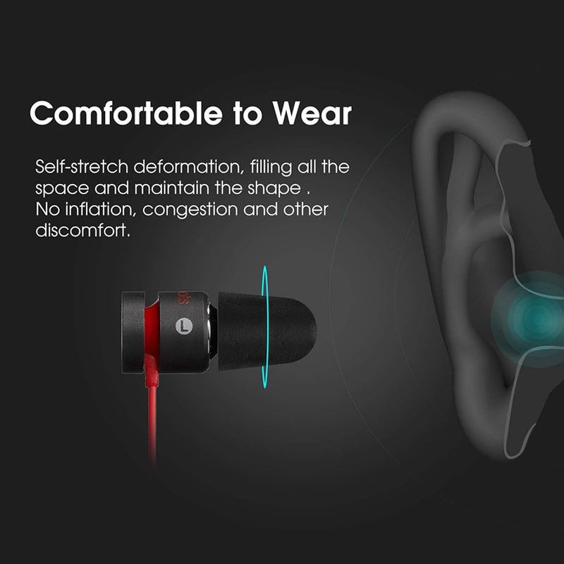 Proxima Direct 6 Pairs Memory Foam Ear Tips with Storage Case, 12 PCS Replacement Premium Earbuds Block Out Ambient Noise for all 5mm-7mm in-Ear Earphones (Black, S/M/L) - Image 5