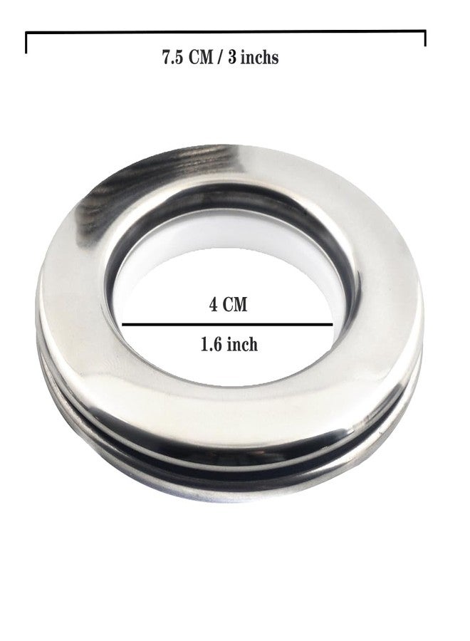 Ailejia Curtain Grommets Stainless Steel Eyelet Rings Round Full Metal Rings Inner Diameter 1-9/16"(4cm) DIY Curtain Rings Nanoscale Low Noise Grommet (20) - Image 2