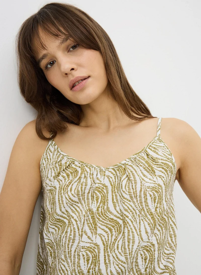 ماتلان Green Printed Cami Top