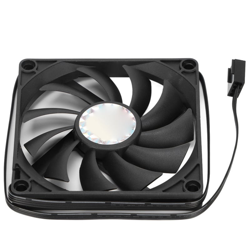Cooling Fan Ultra Thin 4 PIN PWM Intelligent Speed Regulation Chassis Fan with Screw Bag for Computer Chassis - Image 1