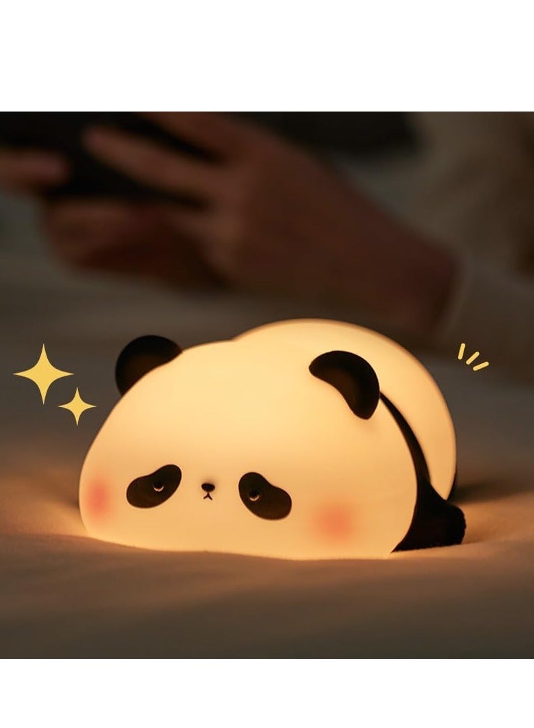 JAJEEK Panda Night Light for Kids – Cute LED Night Lights for Teen Girls Bedroom, Brightness Control with Auto Off Timer, Animal Silicone Lights – Ideal Toddler Gifts - Image 2