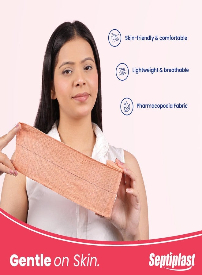 Leeford Septiplast Crepe Bandage for Knee, Ankle, Foot & Hand | Cotton Compression Wrap, Breathable Bandage Support for Sprains, Sports Injuries & Pain Relief (15cm x 4m) - Image 4