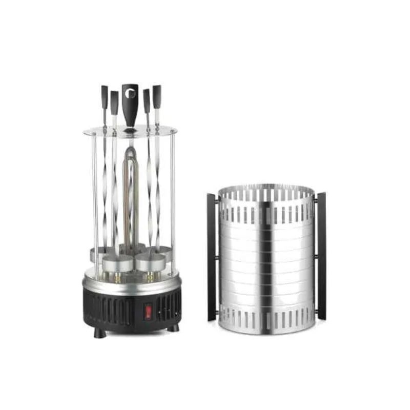 ZAMZIN Smoke-Free Electric Grill | 360° Rotating Oven | Automatic Timing | Stainless Steel | Smokeless Feature | 8 Long Skewers | High-Performance Heating | Easy Clean | Healthy Cooking | BBQ Burning Stove - Image 1