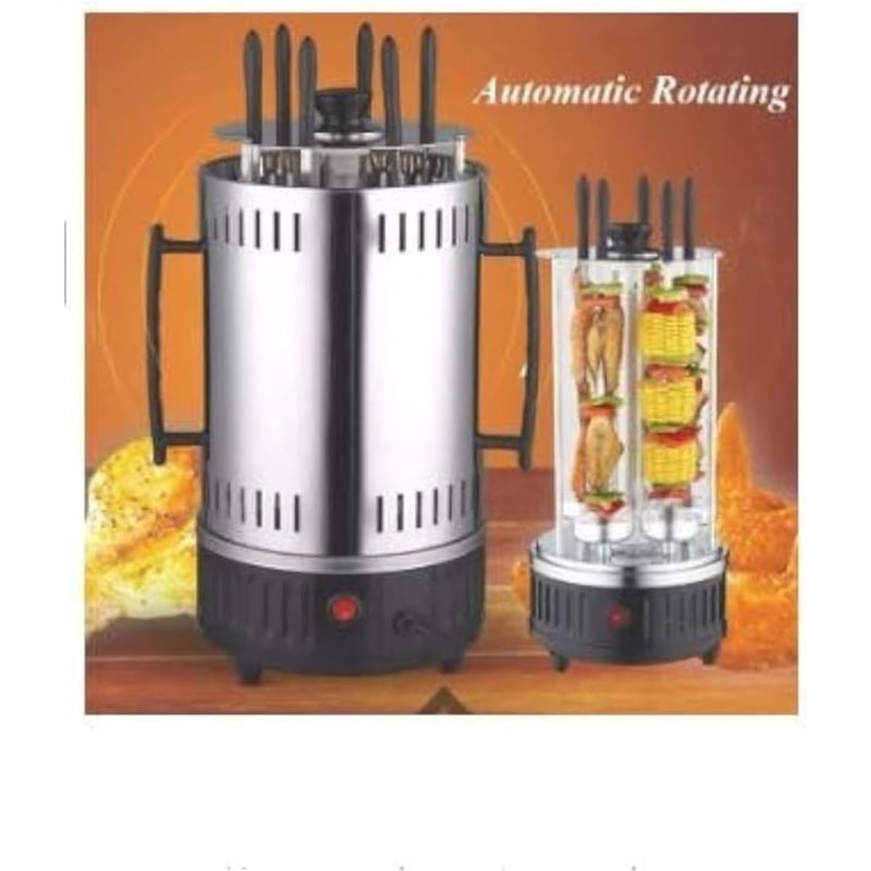 ZAMZIN Smoke-Free Electric Grill | 360° Rotating Oven | Automatic Timing | Stainless Steel | Smokeless Feature | 8 Long Skewers | High-Performance Heating | Easy Clean | Healthy Cooking | BBQ Burning Stove - Image 2