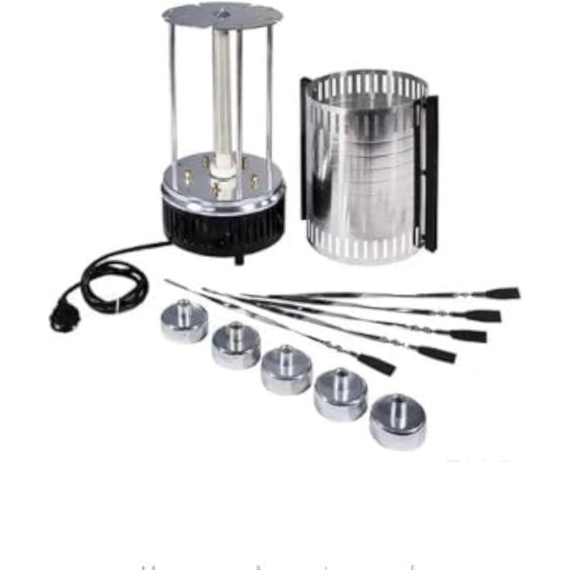 ZAMZIN Smoke-Free Electric Grill | 360° Rotating Oven | Automatic Timing | Stainless Steel | Smokeless Feature | 8 Long Skewers | High-Performance Heating | Easy Clean | Healthy Cooking | BBQ Burning Stove - Image 3