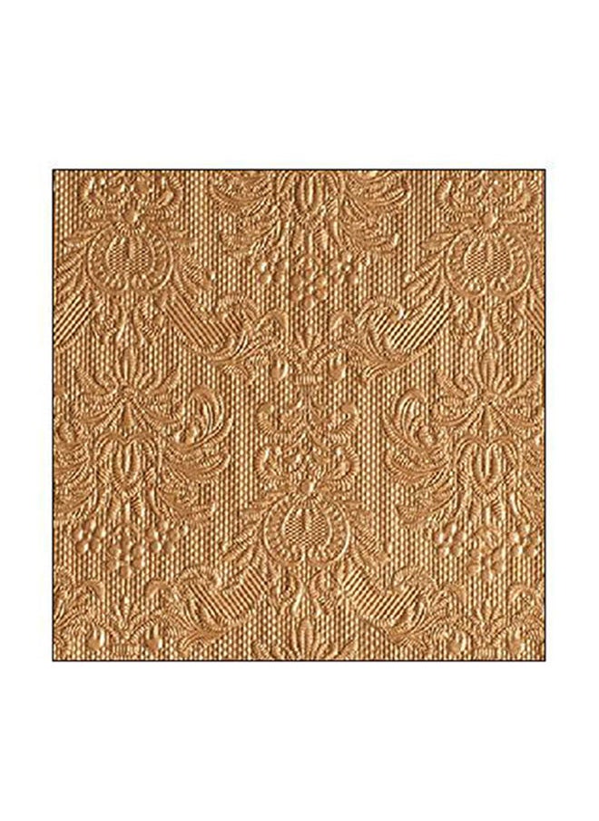Ambiente Ambiente Small Embossed Napkins, Bronze 