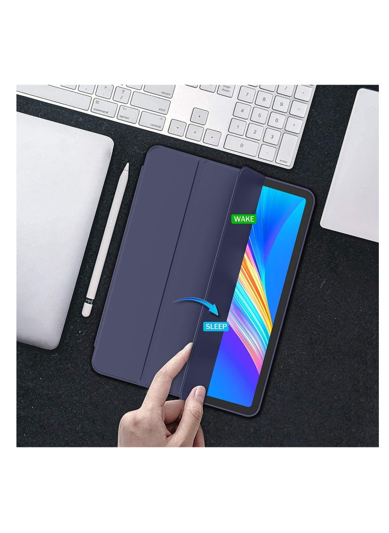 Generic - TPU Trifold Stand Case with with Pencil Holder for 3rd Gen iPad Pro -11-10.9 in/2021 (Dark Blue) - Image 1