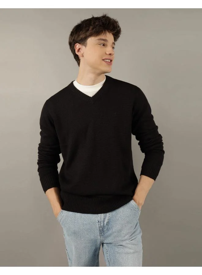 امريكان ايجل Logo V-Neck Sweater