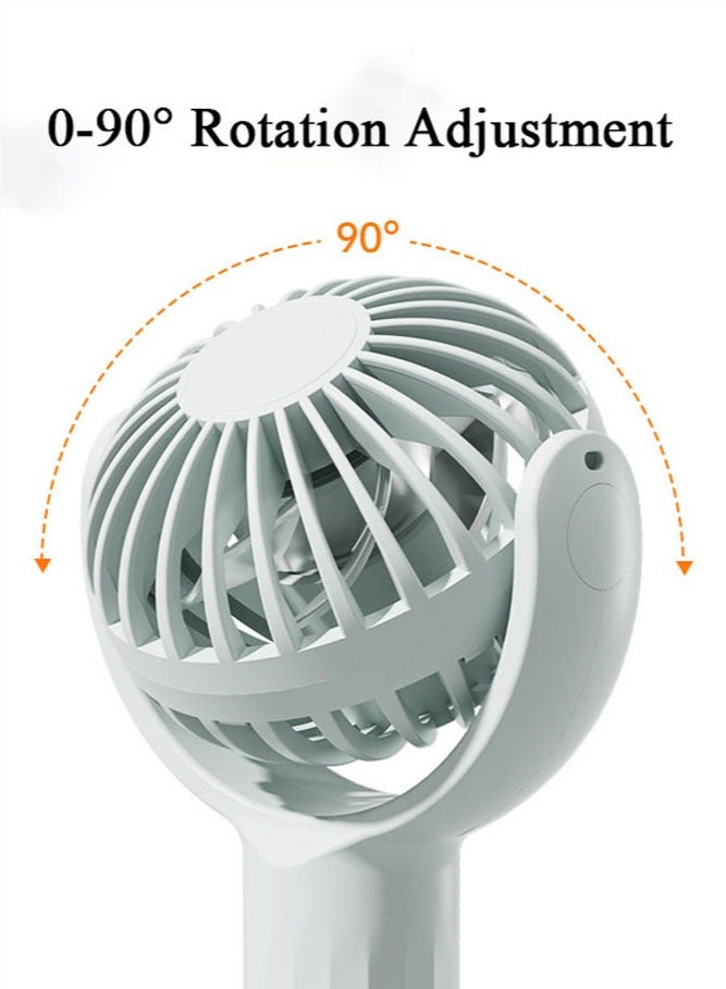 Carebao 3-Speed Mini Portable Fan, 1200mah USB Rechargeable Desktop Fan, Strong Airflow and Low Noise, Adjustable Angle, Suitable for Outdoor, Office, And Bedroom - Image 4