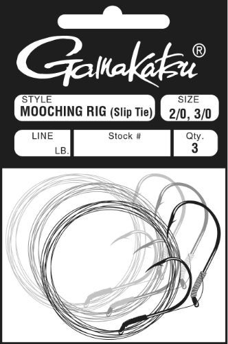 Gamakatsu طقم صيد غاماكاتسو سليب تاي موشينغ 3/0، 4/0 خطافات (نيكل، 30 رطل رائد) - Image 5