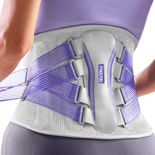 FREETOO Back Brace for Lower Back Pain Women with Bionic Support System, Adjustable Knitted Lumbar Support Belt, Breathable Mesh Design with Lumbar Pad,for Herniated Disc,Sciatica,Scoliosis - Image 1