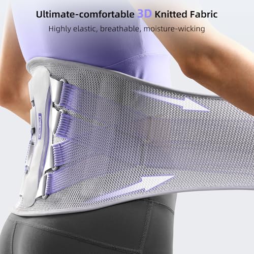FREETOO Back Brace for Lower Back Pain Women with Bionic Support System, Adjustable Knitted Lumbar Support Belt, Breathable Mesh Design with Lumbar Pad,for Herniated Disc,Sciatica,Scoliosis - Image 4