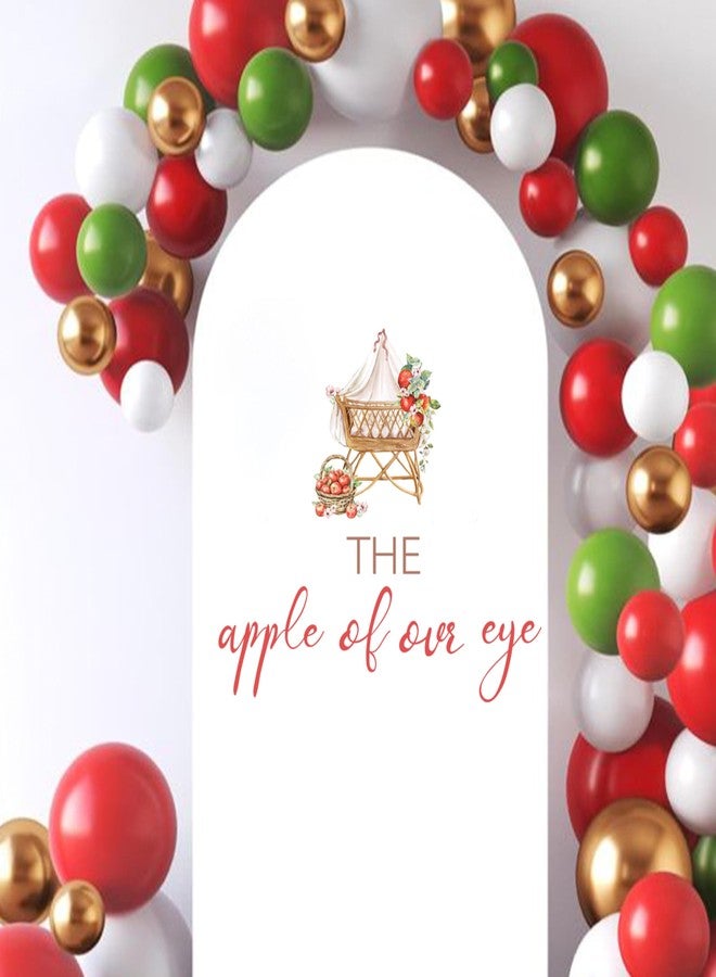 Capiont The Apple of Our Eye Baby Shower Decal - Fruit Themed Baby Shower Decal for Balloons Arch, Apple of Our Eye Sign,Christmas Gender Reveal Party Decorations (Apple Decal) - Image 5
