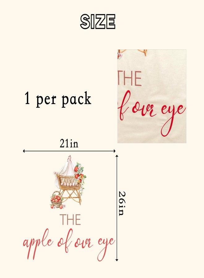 Capiont The Apple of Our Eye Baby Shower Decal - Fruit Themed Baby Shower Decal for Balloons Arch, Apple of Our Eye Sign,Christmas Gender Reveal Party Decorations (Apple Decal) - Image 2