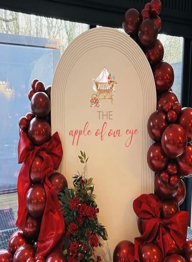 Capiont The Apple of Our Eye Baby Shower Decal - Fruit Themed Baby Shower Decal for Balloons Arch, Apple of Our Eye Sign,Christmas Gender Reveal Party Decorations (Apple Decal) - Image 1