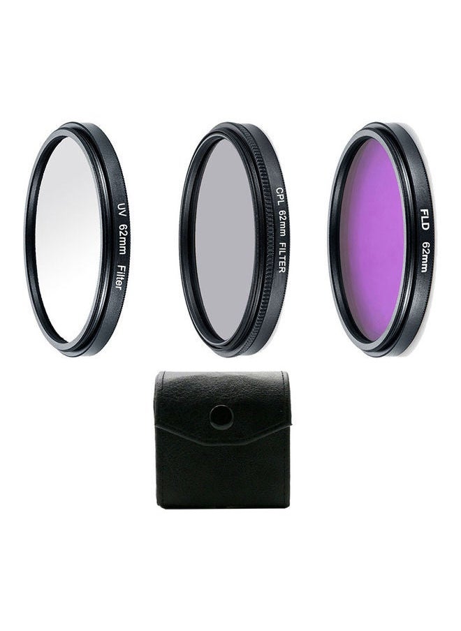 NIBEMINENT 3-Piece Photography Filter Kit For SLR Camera Black  - Image 1