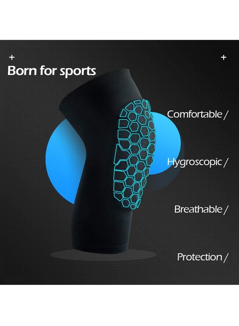 SYOSI Basketball Volleyball Soccer Impact Knee Pads for Youth and Adults Black L size 1 pair - Image 4
