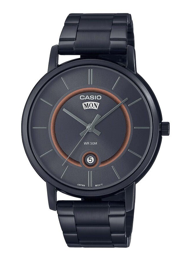 CASIO Men Watch Analog Black Dial Stainless Steel Ion Plated Case And Band MTP-B120B-8AVDF - Image 1