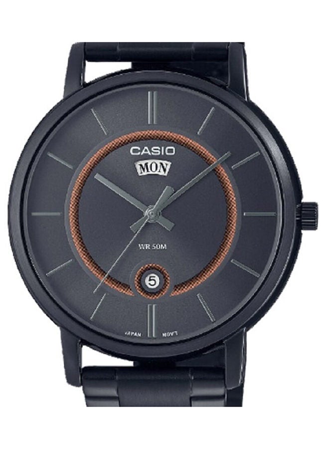 CASIO Men Watch Analog Black Dial Stainless Steel Ion Plated Case And Band MTP-B120B-8AVDF - Image 3