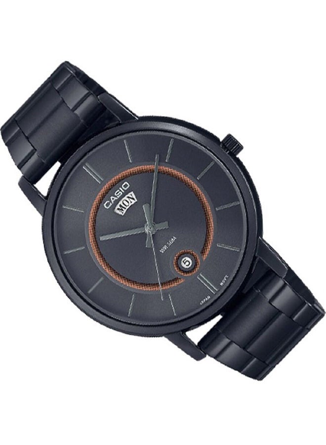 CASIO Men Watch Analog Black Dial Stainless Steel Ion Plated Case And Band MTP-B120B-8AVDF - Image 2