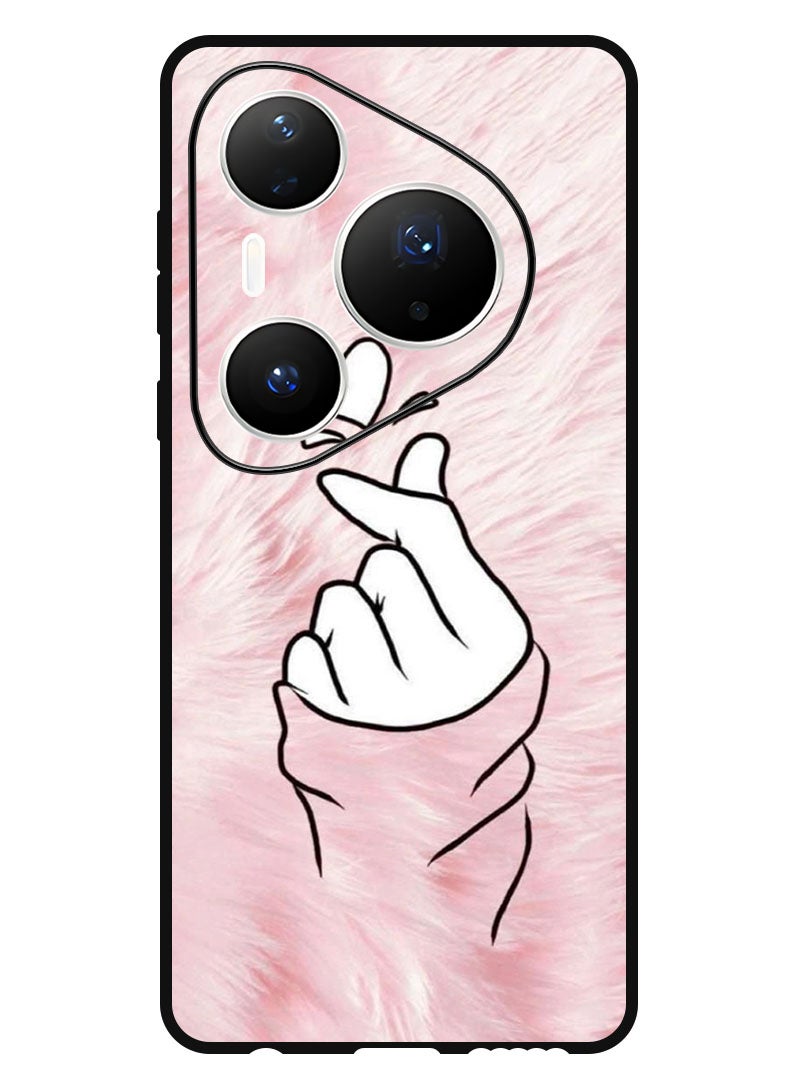 Theodor Case Compatible with Huawei Pura 80 Pro 6.8 Inch Protection Shockproof Bumper Cover Snap Love Pink - Image 1