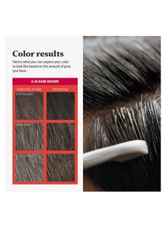 Just For Men Just For Men Easy Comb-In Color , Gray Hair Coloring for Men with Comb Applicator Included, Easy No Mix Application - Dark Brown, A-45  - Image 4