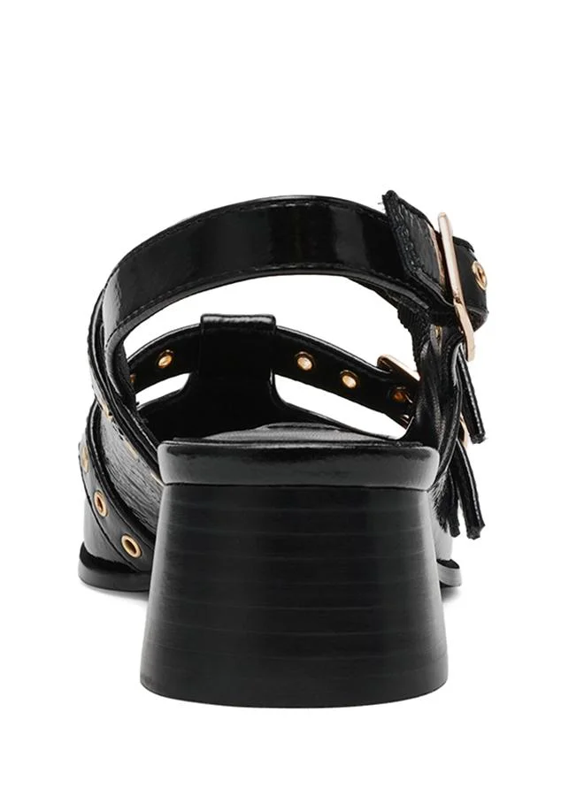Steve Madden  Galactia Women's Black Flat Sandals for Women | Best Price UAE