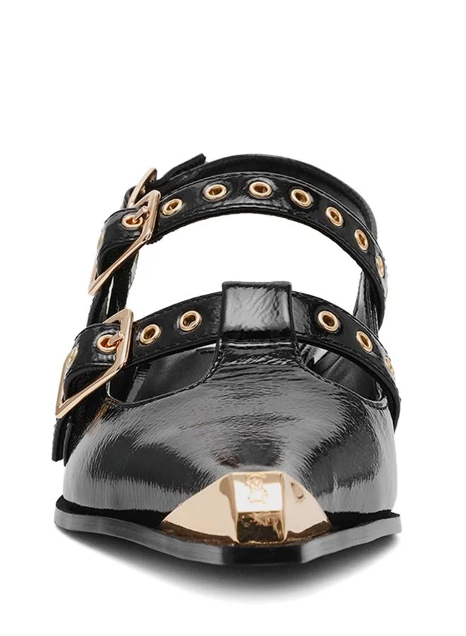Steve Madden  Galactia Women's Black Flat Sandals for Women | Best Price UAE