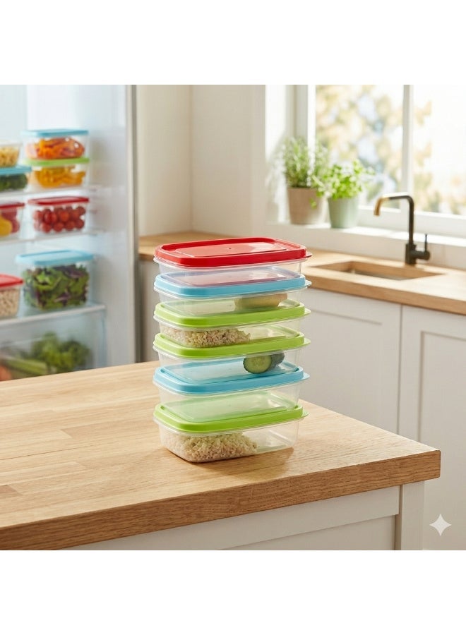 Hope 6 Pack Small Food Storage Containers with Lids, 8oz/250ml Mini Plastic Containers, Reusable Leakproof Airtight Snack Boxes for Meal Prep and Lunch, Microwave and Freezer Safe - Image 3
